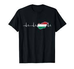 Unisex Oberteil Herzschlag, Ungarn, Damen Herren Kinder T-Shirt von Stuffhouse