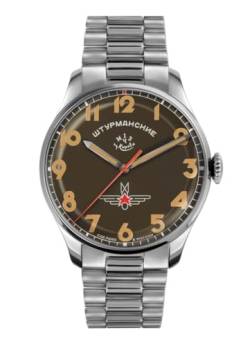 Sturmanskie Gagarin Herren Uhr analog Automatik mit Gewebt Armband 2416/3805145B von Sturmanskie