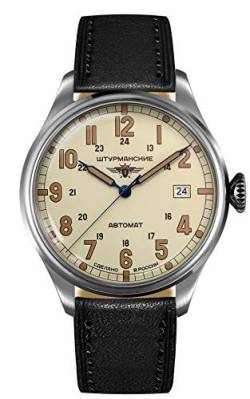 Sturmanskie Heritage Arctic Automatik mit Lederband Silberfarben/Beige/Schwarz 42 mm 6821348 von Sturmanskie