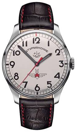 Sturmanskie Herren Analog Quarz Uhr mit Leder Armband 2609/3745200 von Sturmanskie