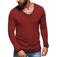 Style-Division Longsleeve SDJOLIET Basic V-Neck im Oversize-Look von Style-Division