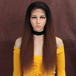 Style Icon Lace Front Perücken wigs 60cm große Tüll YAKI gerade synthetische Haare Perücke Free Part Perücke für Frauen hitzebeständige Fasern von Style Icon