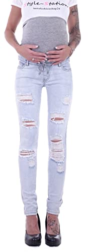 Damen Umstandsjeans Schwangerschaftsjeans Slim Schwangerschaft-s-Jeans Umstand-s-Hose Umstand-s-Hosen Röhre-n-Jeans Maternity Over-Size-Plus Big Gr große Größe-n dunkel-blau-e Hellblau-e M 38 von Style-Station