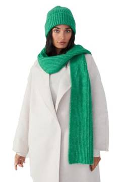 Style & Republic Damen Mütze-Beanie & Schal Set- deine kuscheliges Winter-Set für stilvolle Herbst- & Winter-Momente - Grün von Style & Republic
