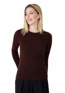 Style & Republic Kaschmir Pullover-Damen elegant aus 100% Cashmere - Dein kuscheliger Premium Strickpullover für stilvolle Herbst- & Winter-Momente - Chocolate L von Style & Republic