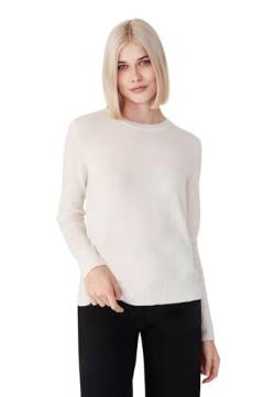 Style & Republic Kaschmir Pullover-Damen elegant aus 100% Cashmere - Dein kuscheliger Premium Strickpullover für stilvolle Herbst- & Winter-Momente - Creme L von Style & Republic