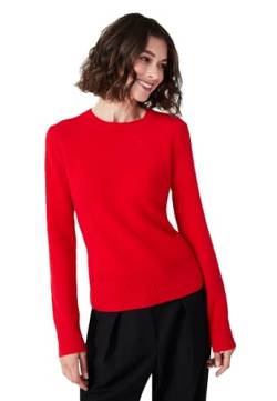 Style & Republic Kaschmir Pullover-Damen elegant aus 100% Cashmere - Dein kuscheliger Premium Strickpullover für stilvolle Herbst- & Winter-Momente - Crimson M von Style & Republic