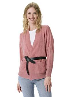 Style & Republic Short Cardigan für Damen, Rosa, aus Cashmere, mit Saum aus Rippe, Fledermausärmeln und Fronttaschen,L von Style & Republic