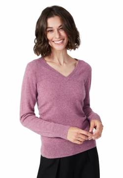 Style & Republic V-Neck Kaschmir Pullover-Damen elegant aus 100% Cashmere - Dein kuscheliger Premium Strickpullover für stilvolle Herbst- & Winter-Momente - Dull Rose M von Style & Republic