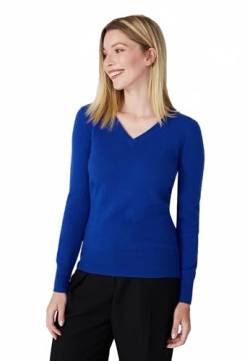 Style & Republic V-Neck Kaschmir Pullover-Damen elegant aus 100% Cashmere - Dein kuscheliger Premium Strickpullover für stilvolle Herbst- & Winter-Momente - Skydiver M von Style & Republic