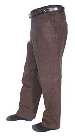 Style wise Fashion Herrenhose aus Cord und Baumwolle für Erwachsene, legere und Bürokleidung, schmale Passform Gr. 42W x 31L Regulär, braun von Style wise Fashion