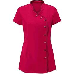 StyleWear Damen-Tunika-Top für Spa, Massage, Therapeuten, Arbeitskleidung, Friseur-Uniform, hot pink/schwarz, 40 von StyleWear