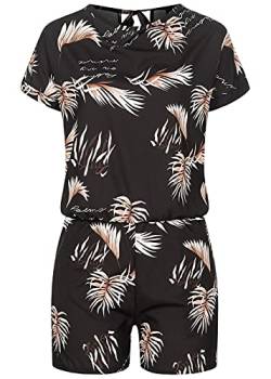 Styleboom Fashion® Damen Playsuit mit Palmen Print 2-Pockets schwarz von Styleboom Fashion