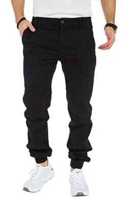 8000 Herren Cargohose aus Baumwolle männer Cargohose Chino Hose Freizeithose Slim fit Cargohose Slim fit Chino Hose stylisch Cargohose (8009_Black, 32) von Styleko