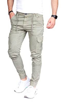 8008 Herren Cargohose aus Baumwolle männer Cargohose Chino Hose Freizeithose Slim fit Cargohose Slim fit Chino Hose stylisch Cargohose (as3, Numeric, Numeric_33, Regular, Regular, B-Olive, 30) von Styleko