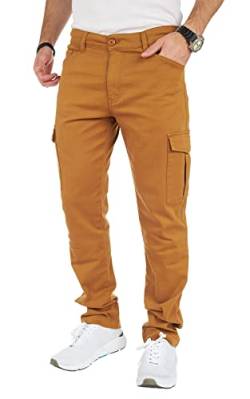 8010 Herren Cargohose aus Baumwolle männer Cargohose Chino Hose Freizeithose Slim fit Cargohose Slim fit Chino Hose stylisch Cargohose (as3, Numeric, Numeric_29, Regular, Regular, A-Camel, 33) von Styleko