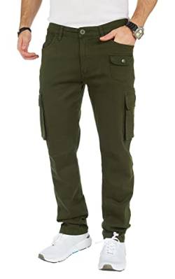 8012 Herren Cargohose aus Baumwolle männer Cargohose Chino Hose Freizeithose Slim fit Cargohose Slim fit Chino Hose stylisch Cargohose (as3, Numeric, Numeric_29, Regular, Regular, A-Dark Green, 31) von Styleko