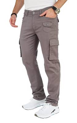 8012 Herren Cargohose aus Baumwolle männer Cargohose Chino Hose Freizeithose Slim fit Cargohose Slim fit Chino Hose stylisch Cargohose (as3, Numeric, Numeric_29, Regular, Regular, A-Grey, 30) von Styleko