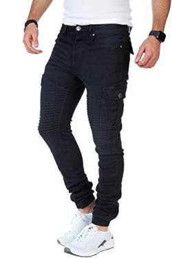 Styleko 8013 Herren Cargohose Männer Cargohose Herren Chino Hose Slim fit Cargohose Freizeithose Jeans Cargohose Destroyed Jeans (as3, Numeric, Numeric_29, Regular, Regular, A-Black, 36, Regulär) von Styleko