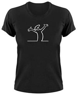 #1 La Linea Lui Cartoon Fun Kult T-Shirt, L, Ladies schwarz von Styletex23