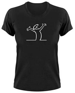 #1 La Linea Lui Cartoon Fun Kult T-Shirt, S, Ladies schwarz von Styletex23