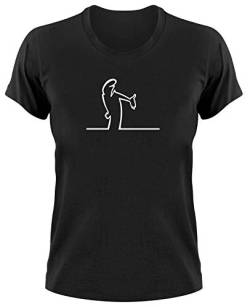 #2 La Linea Lui Cartoon Fun Kult T-Shirt, L, Ladies schwarz von Styletex23