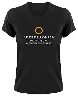 Bones die Knochenjägerin T-Shirt Fanshirt, Jeffersonian Institute, Ladies schwarz, S von Styletex23