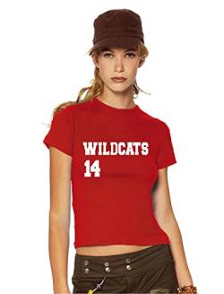 HSM 1/2/3 Wildcats 14 Ladies/Women's T-Shirt Fanshirt, S von Styletex23