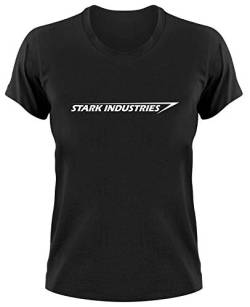 Stark Industries Logo T-Shirt, Iron Man, L, Ladies schwarz von Styletex23