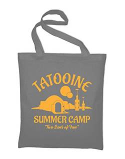 Styletex23 Tatooine Summer Camp Two Suns Of Fun Jutebeutel Baumwolltasche, light grey von Styletex23