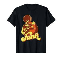 70er Jahre Retro Funk Afro Band Guitarist T-Shirt von Styleuniversal