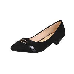 StyliShoes Fashion Kitten Heel Pumps Damen Schuhe (Schwarz, 33 EU) von StyliShoes