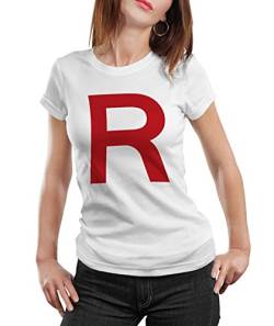 Stylotex Damen/Girlie T-Shirt Team Rocket, Farbe:Weiss, Größe:L von Stylotex