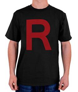 Stylotex Herren T-Shirt Basic Team Rocket, Größe:M, Farbe:schwarz von Stylotex