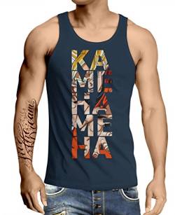 Stylotex Herren Tank Top Basic Kamehameha, Größe:S, Farbe:Navy von Stylotex