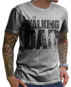 Stylotex Lustiges Herren Männer T-Shirt Basic | The Walking Dad | Geschenk für werdende Papas, Größe:M, Farbe:Heather (4100) von Stylotex