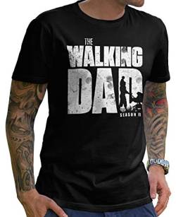 Stylotex Lustiges Herren Männer T-Shirt Basic | The Walking Dad | Geschenk für werdende Papas, Größe:M, Farbe:schwarz (4101) von Stylotex