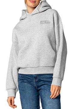 Sublevel Damen Basic Pullover Hoodie mit Mini-Print Light-Grey XL von Sublevel