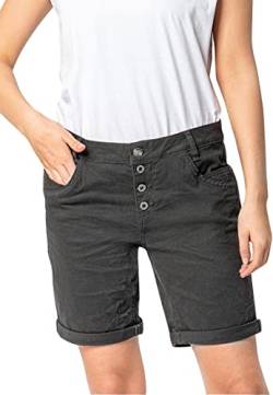 Sublevel Damen Bermuda-Shorts mit Aufschlag & Knopfleiste Dark-Grey XS von Sublevel