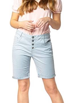 Sublevel Damen Bermuda-Shorts mit Aufschlag & Knopfleiste Light-Blue L von Sublevel