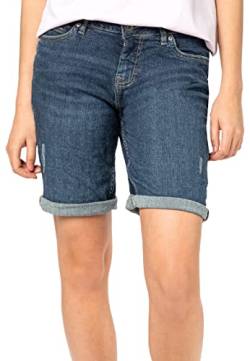 Sublevel Damen Denim Jeans Bermudas Kurze Hose mit Aufschlag Dark-Blue S von Sublevel
