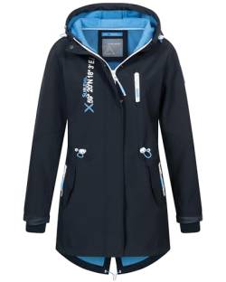 Sublevel Damen Frühlings Jacke Softshell Jacke Outdoor Regen Übergangs Jacke Funktionsjacke, Farbe:Navy, Größe:M 38 von Sublevel