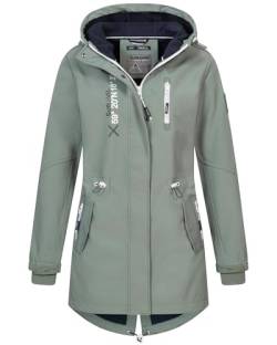 Sublevel Damen Frühlings Jacke Softshell Jacke Outdoor Regen Übergangs Jacke Funktionsjacke, Farbe:mineral green., Größe:S 36 von Sublevel