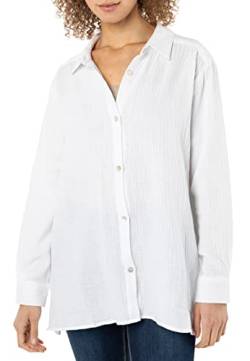 Sublevel Damen Musselin Bluse Locker und Weit White L/XL von Sublevel