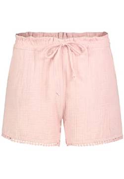 Sublevel Damen Musselin Shorts mit Bommelborte Sommerhose Light-Rose M von Sublevel