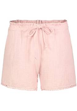 Sublevel Damen Musselin Shorts mit Bommelborte Sommerhose Light-Rose S von Sublevel