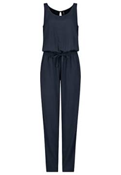 Sublevel Damen Overall Jumpsuit lange Hose Binde Gürtel Einteiler, Hosengröße:M / 38, Farbe:Navy von Sublevel