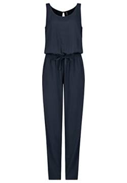 Sublevel Damen Overall Jumpsuit lange Hose Binde Gürtel Einteiler, Hosengröße:XL / 42, Farbe:Navy von Sublevel