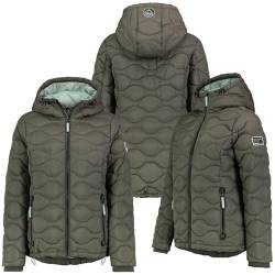 Sublevel Damen Stepp Jacke Parka Winterjacke Warm Gesteppt Outdoor Daumenlöcher, Farbe:Olive, Größe:XL 42 von Sublevel