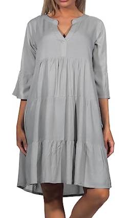Sublevel Damen Viskose Mini Kleid LSL-413 Taupe S von Sublevel